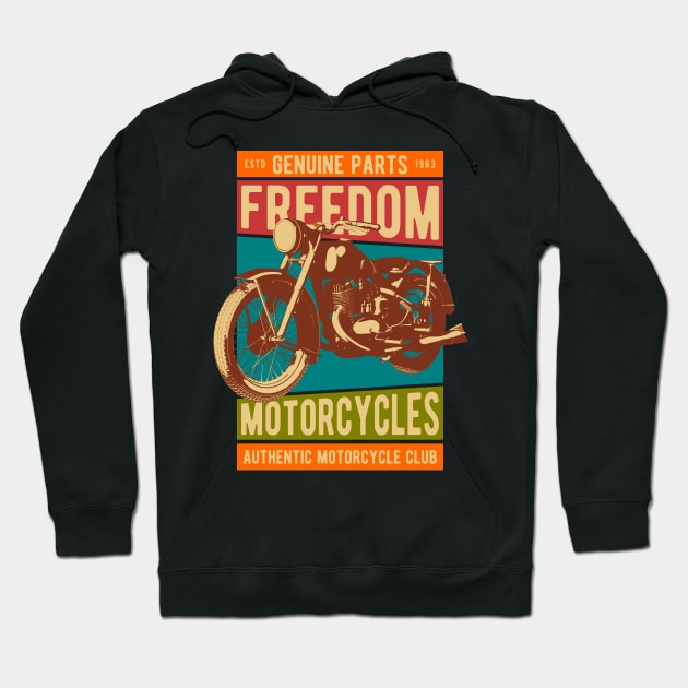 Motorcycle freedom custom garage Hoodie by SpaceWiz95